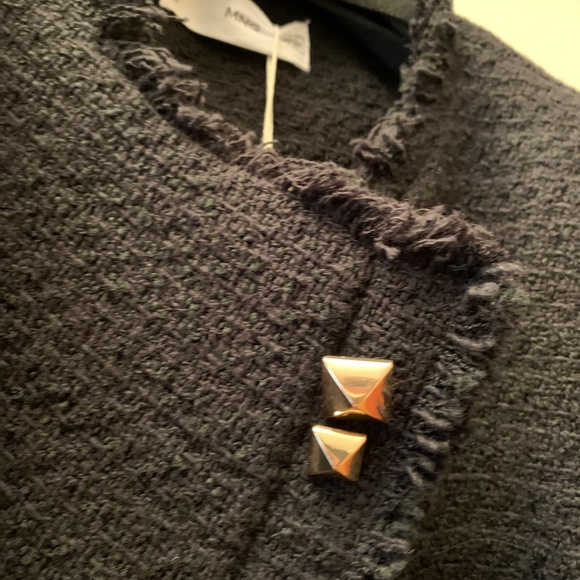 Mango Black Tweed Jacket Size Small - Picture 5 of 5